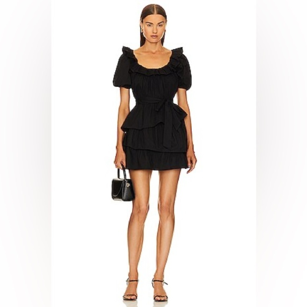 Tularosa Black‎ Ruffle Mini Dress